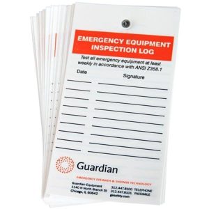 Emergency Equipment Inspection Log Tag