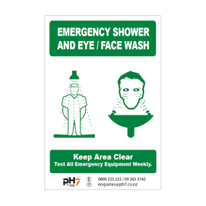 Emergency Shower Eye/Face Wash Sign