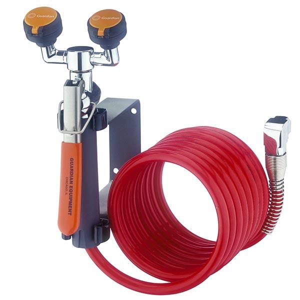 Eyewash/Drench Hose Unit, Wall Mounted, 3.66m Coiled Hose