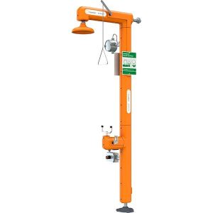 Heated Safety Station with Eyewash, Top Inlet, Rated for Class I, Division 1 Environment