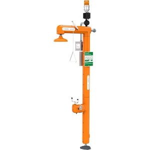 Heated Safety Station with Eyewash with Indicator Light