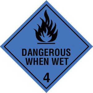 DG Diamond – Class 4.3 Dangerous When Wet