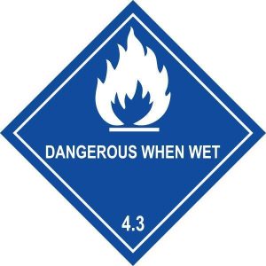 DG Diamond – Class 4.3 Dangerous When Wet (UN)